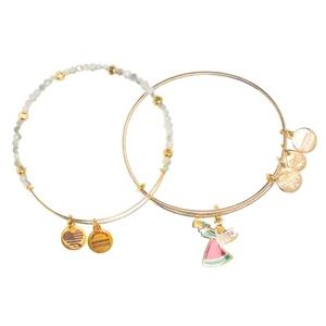 *SALE* NEW* Alex and Ani Set of 2 Holiday Charm Bracelet